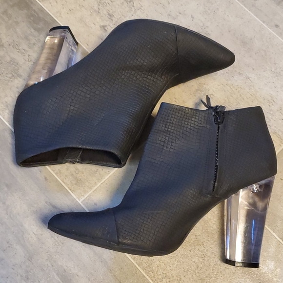 Nordstrom Tilton Black Faux Snake Lucie Booties - Picture 4 of 7